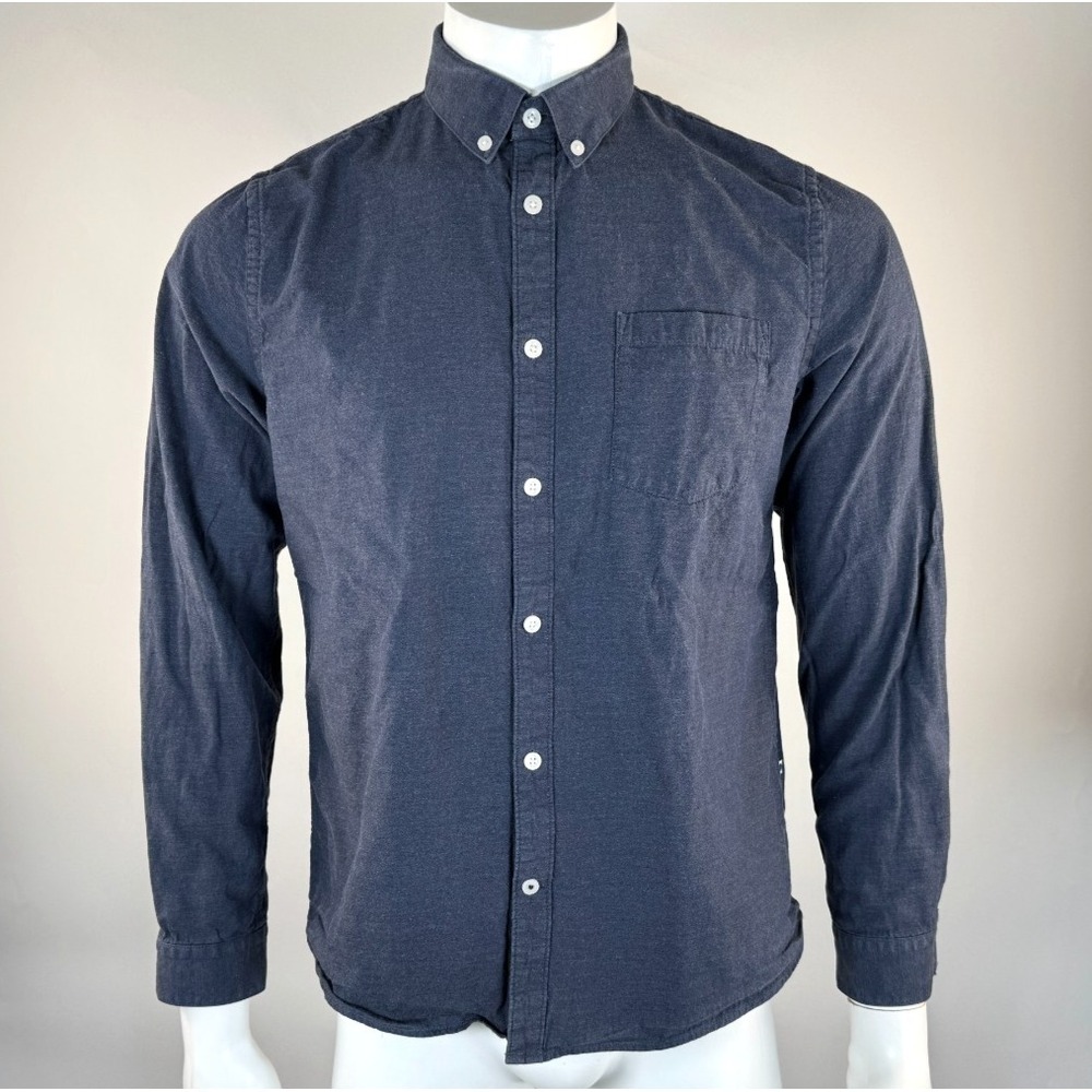 NNO7‎ No Nationality Long Sleeve Button-Up Shirt Mens L Pocket Cotton Collared